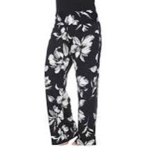White Mark Flower Print Palazzo Pants